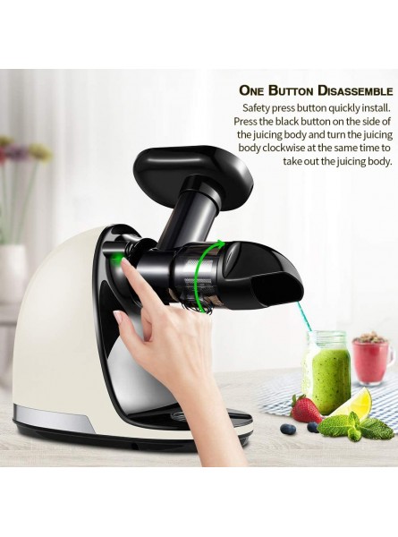 amzchef Juicer Machines Slow Masticating Juicer Extractor Easy to Clean Slow Juicers with Quiet Motor Reverse Function Anti-Clogging Cold Press Juicer Machines with Brush,for High Nutrient Fruit & Vegetable Juice B095C553W9