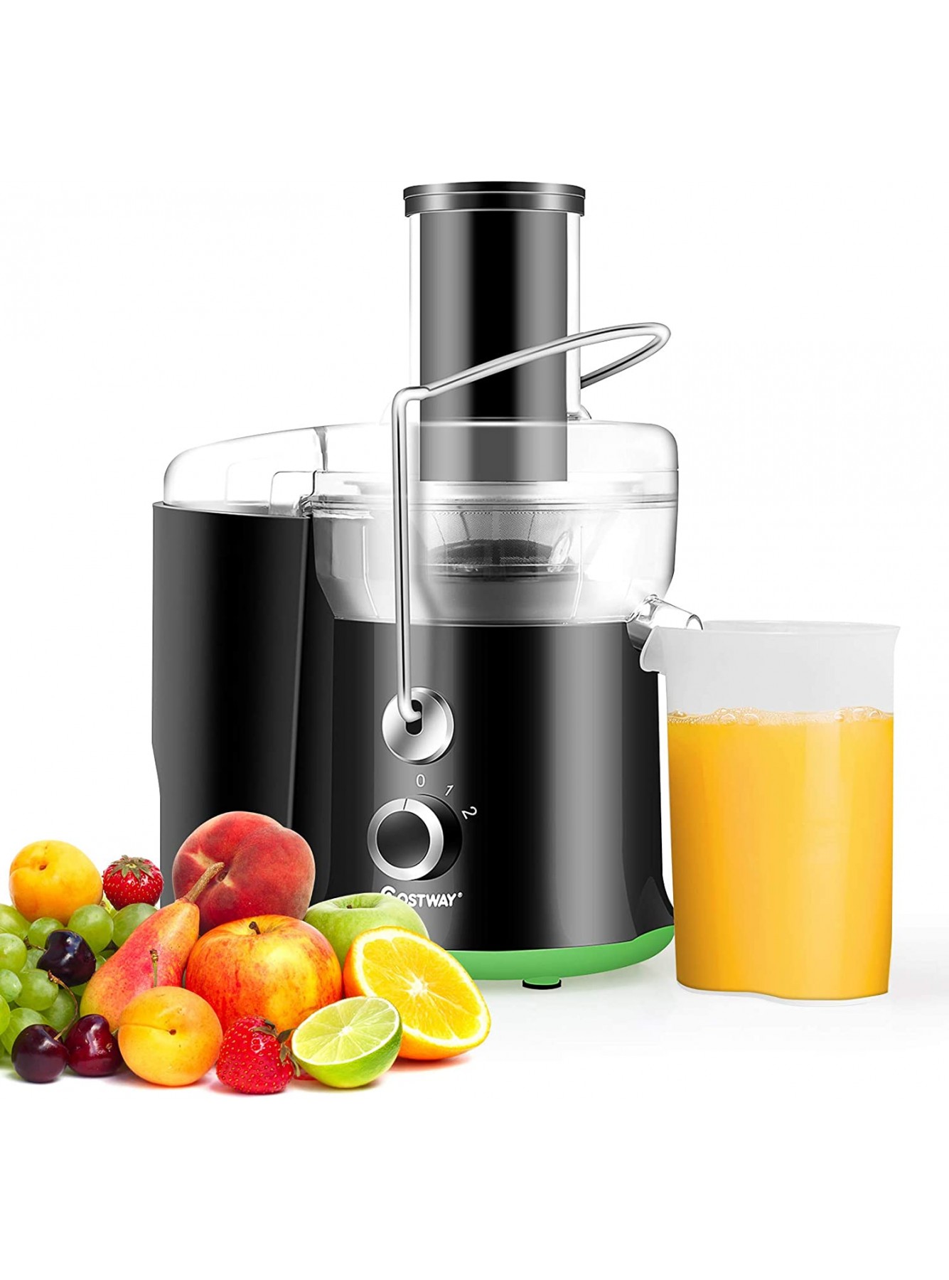 COSTWAY Juicer Machine Centrifugal Juicer with 3-Inch Wide Mouth BPA-Free Stainless Steel Juice Maker with 2-Speed Control Masticating Juice Extractor for Fruit Vegetable B07Z4L3JSD