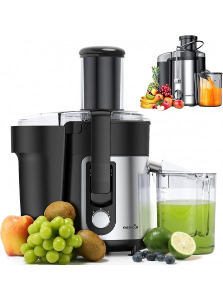 Easehold Juicer Machines Extractor Centrifugal Juicers Anti-Drip Big Mouth Easy to Clean with Juice Jug and Pulp Container for Fruit Vegetablec B09MLGF72P
