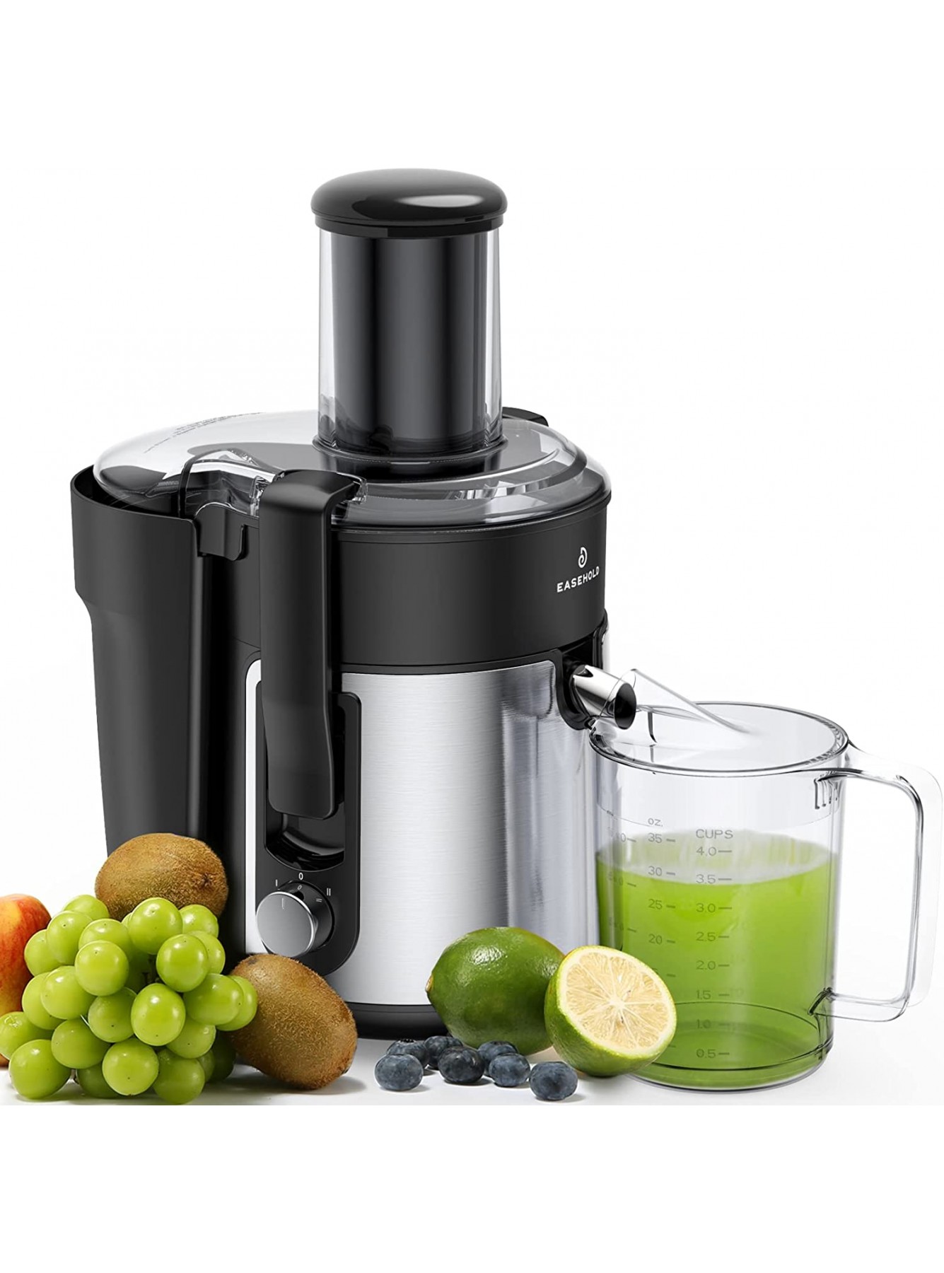EASEHOLD Upgraded Juicer Machine Centrifugal Juice Extractor for Vegetable and Fruit Anti-Drip Easy to Clean BPA-Free with Juice Jug and Pulp Container 800W max 1000W B08SVZKXPH