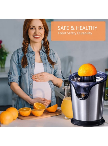 Electric Citrus Juicer Orange Juicer Electric with Quiet Motor Anti-Drip Spout and 2 Cones for Orange Lemon Grapefruit Dishwasher Safe Easy to Clean Stainless Steel B09WK1V4ZX