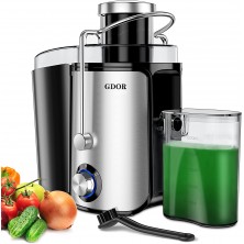 GDOR Juicer Machines with 1000W Motor Extra Wide 3” Feed Chute Juicer Juice Extractor for Whole Fruits and Vegetables Easy to Clean Juice Maker Centrifugal Juicer BPA-Free Anti-Drip Silver B09VBHYR9K