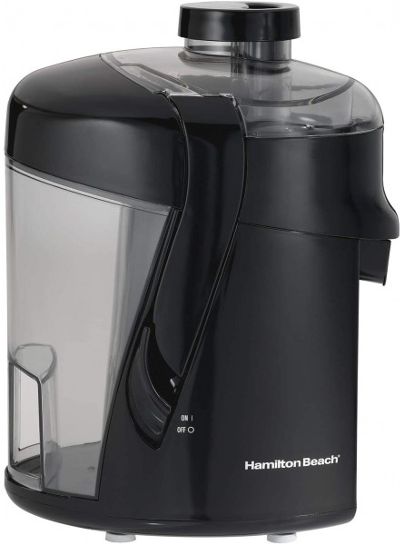 Hamilton Beach HealthSmart Juicer Machine Compact Centrifugal Extractor 2.4” Feed Chute for Fruits and Vegetables Easy to Clean BPA Free 400W Black 67801 B001OUIR5A