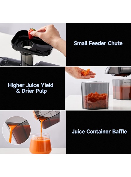 Juicer Machines CUSIMAX Slow Masticating Juicer Extractor Easy to Clean Cold Press Juicer with Two Speed Modes Quiet Motor Reverse Function Higher Juice Yield Slow Juicer for Vegetables & Fruits B09XCL6P8G