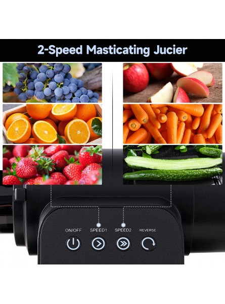 Juicer Machines CUSIMAX Slow Masticating Juicer Extractor Easy to Clean Cold Press Juicer with Two Speed Modes Quiet Motor Reverse Function Higher Juice Yield Slow Juicer for Vegetables & Fruits B09XCL6P8G