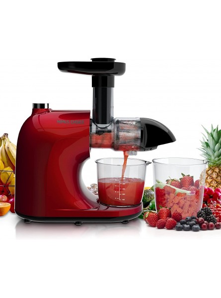 Juicer Machines Slow Masticating Juicer for Vegetable and Fruit Cold Press Juicer Extractor Easy to Clean with Total Pulp Control Quiet Motor Reverse Function Brush and Recipes B08RJ2LCN7
