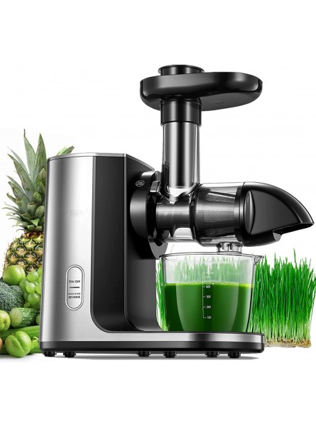 Juicer Machines Slow Masticating Juicer with Reverse Function & Quiet Motor Cold Press Juicer Easy to Clean with Brush Higher Juice Yield Recipes for Vegetables and Fruits B09CGNC8KW