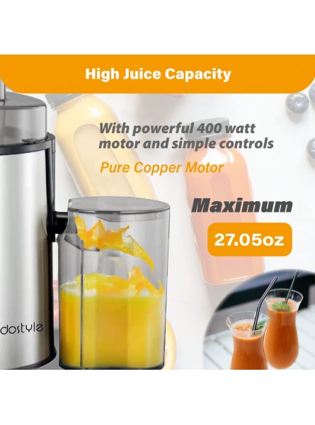 Juicer Upgraded 400W Juicer Machines 2 Speeds Stainless Steel Juice Maker Juicer Extractor Press Centrifugal for Whole Fruit and Vegetables with Anti-drip Function Detachable Easy To Clean B09XTGH66F