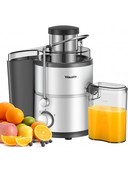 Juicer with 800W Motor Juicer Machine With Big Mouth 3” Feed Chute Dual Speeds Juice Maker for Fruits and Veggies Centrifugal Juicer with Non-drip Function Include Cleaning Brush BPA-Free White B09VPMJCKG