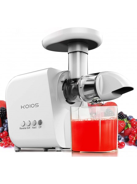 KOIOS Juicer Masticating Juicer Machine Slow Juice Extractor with Reverse Function Cold Press Juicer Machines with Quiet Motor Easy to Clean with Brush B07C9MPJCM