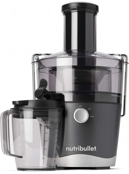 NutriBullet Juicer Centrifugal Juicer Machine for Fruit Vegetables and Food Prep 27 Ounces 1.5 Liters 800 Watts Gray NBJ50100 B08G5DNFFZ