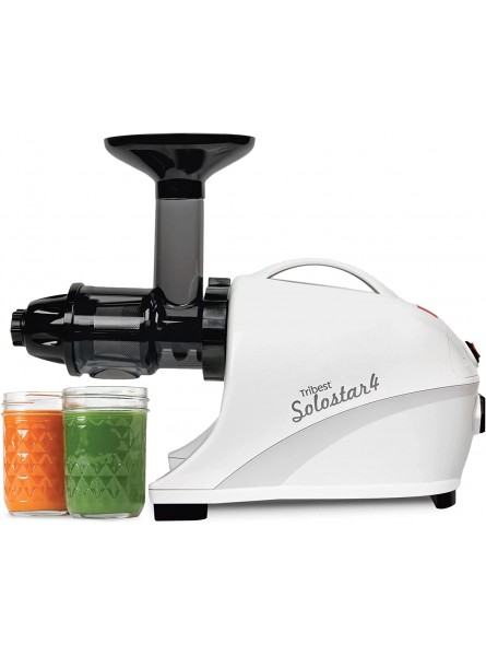 Tribest Solostar SS-4200-B Horizontal Slow Masticating Juicer Single Auger Cold Press Juicer & Juice Extractor White B0112SBGQA