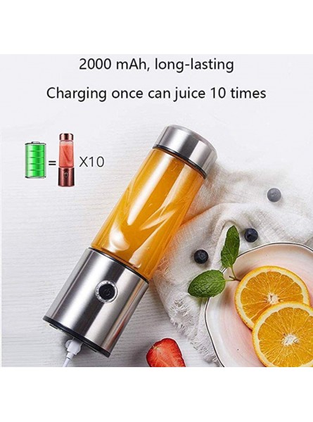 WJDFS Home Juicer Leaf Blade Juice Cup Portable Electric Juicer Juice Mixer 420ML B08F2KL2LY