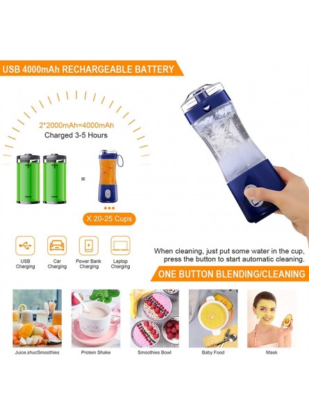Zylfa Mini Portable USB Electric Juicer Smoothie Maker Fruit Juicer Cup Color : Sky blue B09WV3SW6J