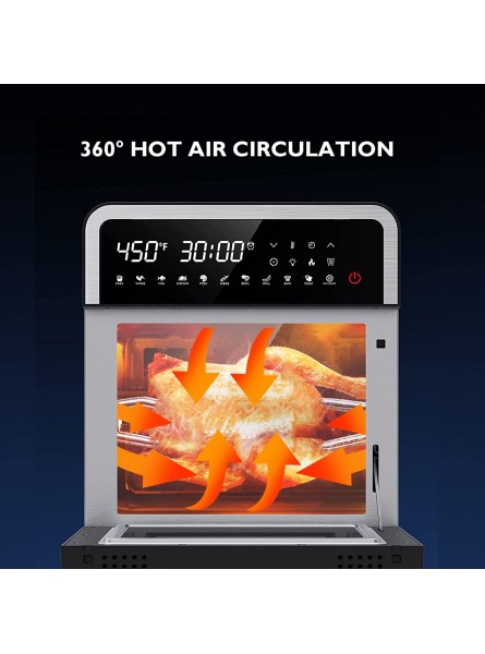 14-in-1 Air Fryer Oven Sagnart 16 Quart Stainless Steel Air Fryers Toaster Oven with 11 Presets 1600W LCD Touch Screen Air Fryer Large Capacity Countertop Convection Toaster Oven with Rotisserie Dehydrator ETL Certified B094VVL7HM