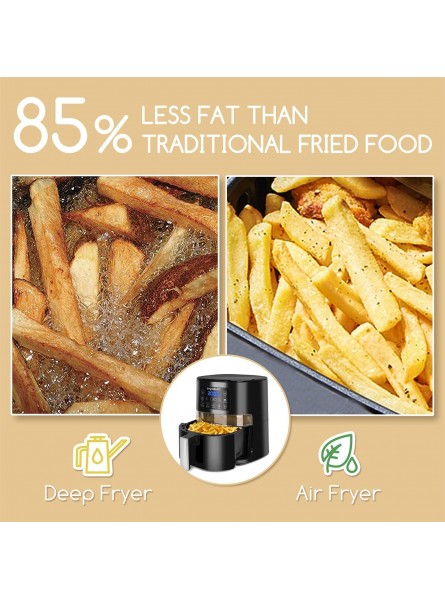 1500W Air Fryer 4.2QT Aigostar 7-in-1 Digital Air Fryer with Viewing Window and Timer & Temperature Controls One-Touch Presets Nonstick Basket Oilless Hot Air Fryer Air Cooker Black B08YNQZ1JD