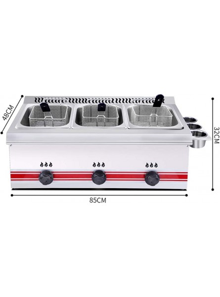 6L 12L 18L Commercial Fryer Gas Fried Chicken Chop French Fries Machine Only Use Low Pressure Valve Single Double Three Cylinder B08FZZ9C1J