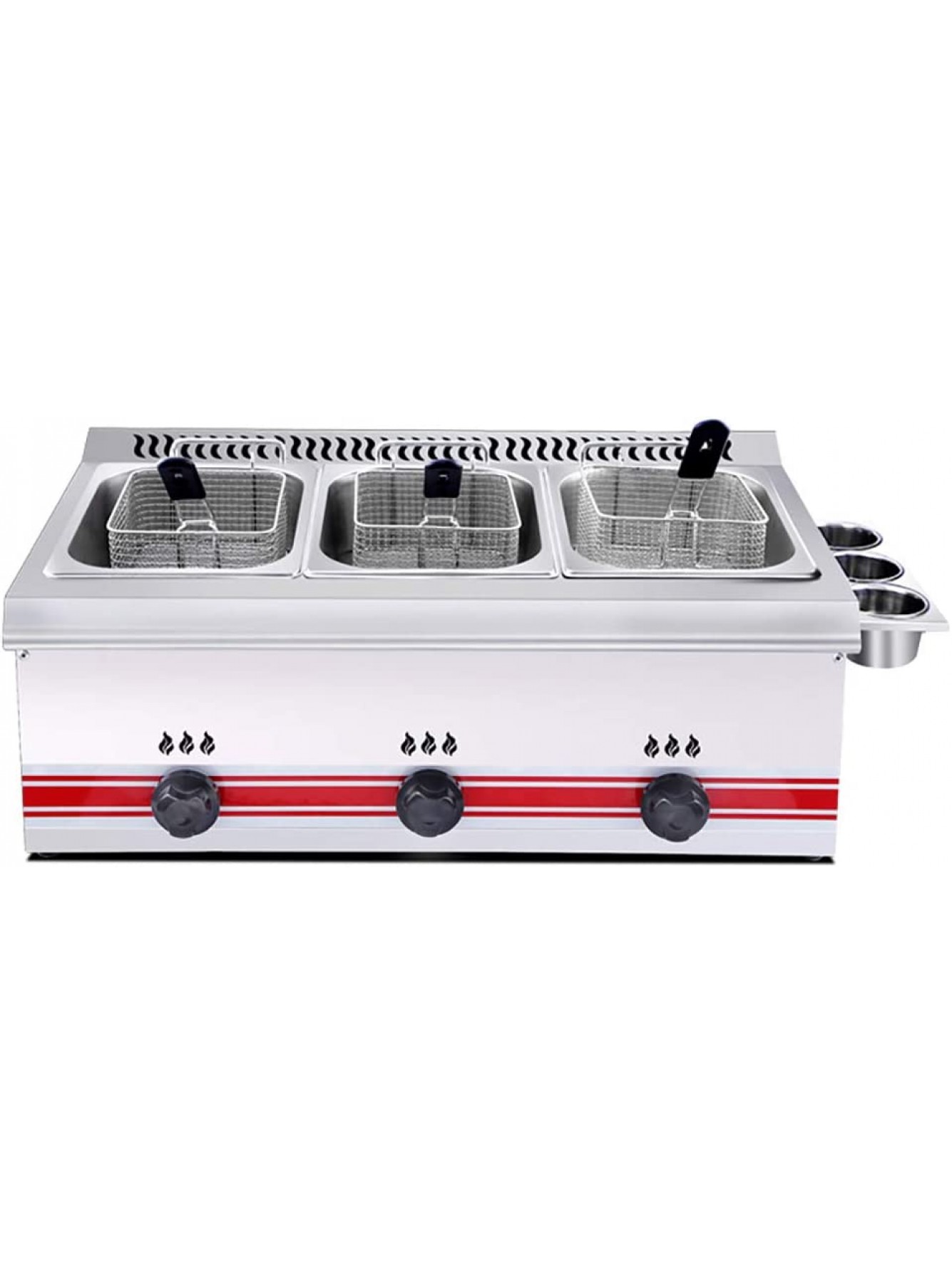 6L 12L 18L Commercial Fryer Gas Fried Chicken Chop French Fries Machine Only Use Low Pressure Valve Single Double Three Cylinder B08FZZ9C1J