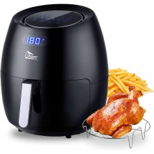 Air Fryer 6.9QT 6.5L Uten 1700W High-power 8 in 1 Deep Frying Mode Rapid Heating up Non-Stick Oven Oilless Cooking Fast Heat up Time Control LED Digital Touchscreen Black B07VMD2CP7