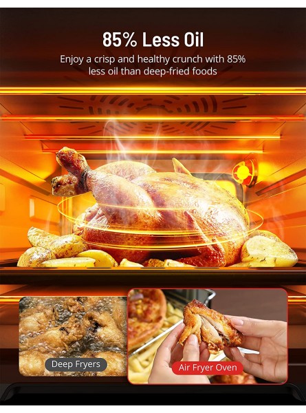 Air Fryer Oven Large Air Fryer 26QT for Camping Paris Rhône Portable Airfryer 1700W Countertop Small Appliance w Rack Tray Cookbook Roast Bake Up to 450°F B09Q8PJCZX