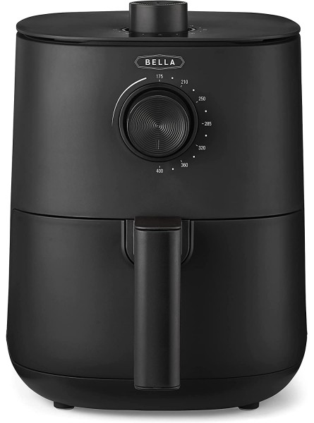 BELLA 2.9QT Manual Air Fryer No Pre-Heat Needed No-Oil Frying Fast Healthy Evenly Cooked Meal Every Time Removeable Dishwasher Safe Non Stick Pan and Crisping Tray for Easy Clean Up Matte Black B08P28LZ1M