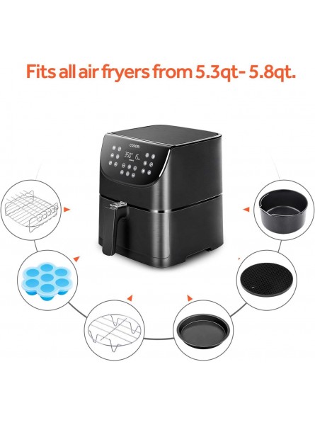 COSORI Air Fryer,Max XL 5.8 Quart,1700-Watt Electric Hot Air Fryers Oven & Oilless Cooker for Roasting,LED Digital Touchscreen & Air Fryer Accessories XL Set of 6 Fit all 5.8Qt 6Qt Air Fryer B08CF8FHXK