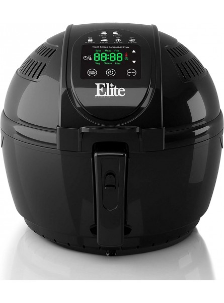 Elite Gourmet EAF-1506D Electric Digital Hot Air Fryer 1400W Oil-Less Healthy Cooker Timer & Temperature Controls PFOA PTFE Free 3.5 Quart Black B00XVYY0VC