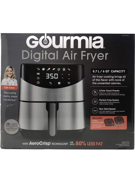 Gourmia 6-Qt. Stainless Steel Digital Air Fryer B08132C466