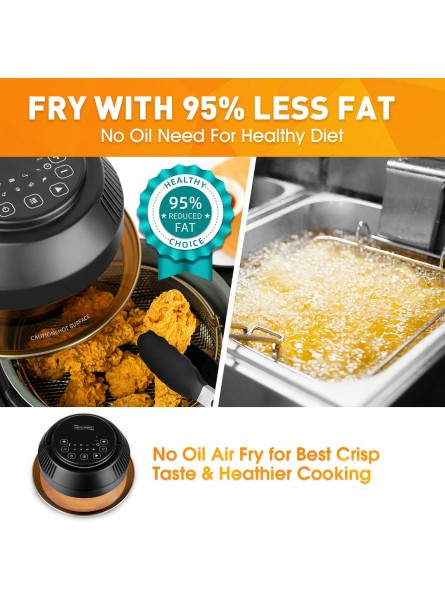MICHELANGELO Air Fryer Lid for Pressure Cooker 6 Quart & 8 Quart 8 In 1 Air Fryer Lid for Instant Pot Pressure Cooker Turn Your Electric Pressure Cooker into Air Fryer 8 Presets and 95% Less Oil B088KC13WQ