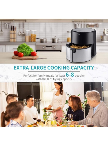 Ultrean 8 Quart Air Fryer Electric Hot Air Fryers XL Oven Oilless Cooker with 8 Presets LCD Digital Touch Screen and Nonstick Frying Pot ETL Certified Cook Book 1-Year Warranty 1700W B08H264SYJ