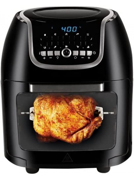 YuuTxx Air Fryer Pro Plus 10 Quart Black 10 Precise Presets and Customizable Smart Cooking Programs Fry Roast Dehydrate & Bake Auto Shutoff 1700 Watts B0B5LBT5FW