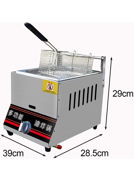 6L 12L Commercial LPG Gas Fryer Stainless Steel Countertop Deep Fryer with Basket for French Fries Restaurant Home Kitchen B09CCT1FFX
