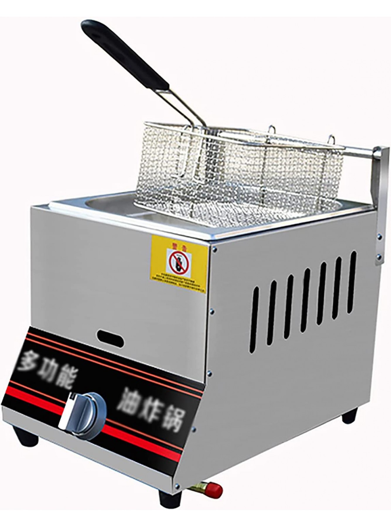 6L 12L Commercial LPG Gas Fryer Stainless Steel Countertop Deep Fryer with Basket for French Fries Restaurant Home Kitchen B09CCT1FFX