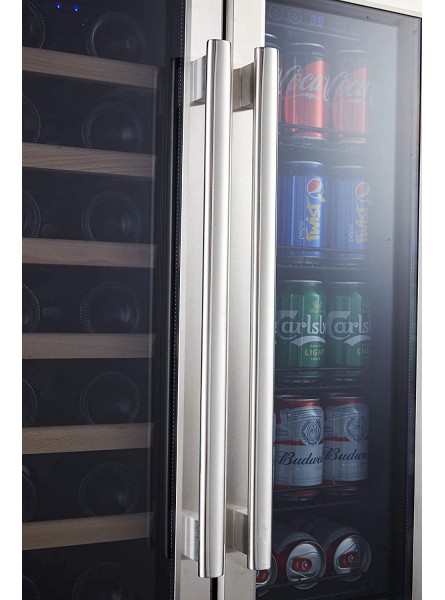 Kalamera Wine and Beverage Refrigerator Kalamera 24 inch Under Counter Dual Zone Wine Cooler for Home Built in Wine Fridge w 20 Bottles and 78 Cans Capacity B07NLGMQZ1