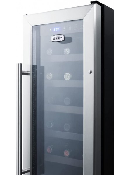 Summit Appliance SWC1224B Commercially Approved 12 Wide Built-in Undercounter Wine Cellar Designed for the Display and Refrigeration of Beverages with Digital Thermostat and LED Lighting B07PRQ7YLN