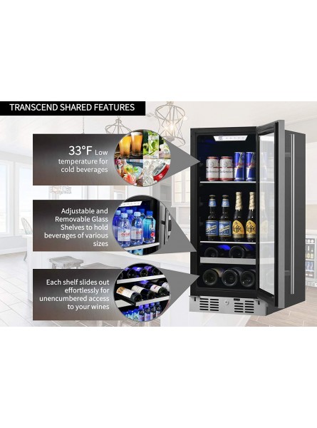 TiTAN Flash Deals! ?Upgraded Titan Signature15 inch Built In Beverage Cooler and Wine Cooler 48 Can and 7 Bottle Stainless Steel Single Door Single Zone B08P5GMWZ9