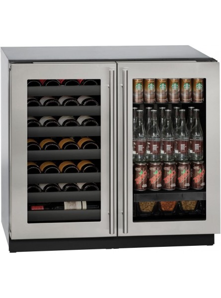 ULINE U3036BVWCS00B 36 inch Built-in Beverage Center and Wine Storage Stainless Steel B01M2DM1DL