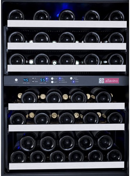 YJYDD Wine Cooler 56 Bottle Built-in Wine Cooler Refrigerator Stainless Steel Dual Zone Wine Fridge Wine Refrigerator B09WYDFDKX
