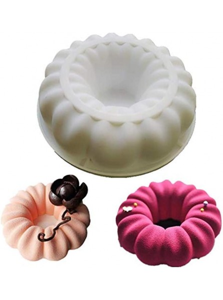 ANLIN Round Petal Flowe Shape Silicone Cake Mold 3D Cupcake Jelly Pudding Cookie Muffin Soap Mould Baking DIY Mould B07L4QHVV8