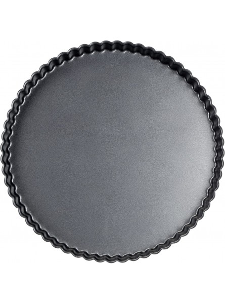 De Buyer Round Fluted Tart Mould with Straight Edge 28 cm Steel Silver 27.99 x 27.99 x 2.79 cm B00F2GU4YE