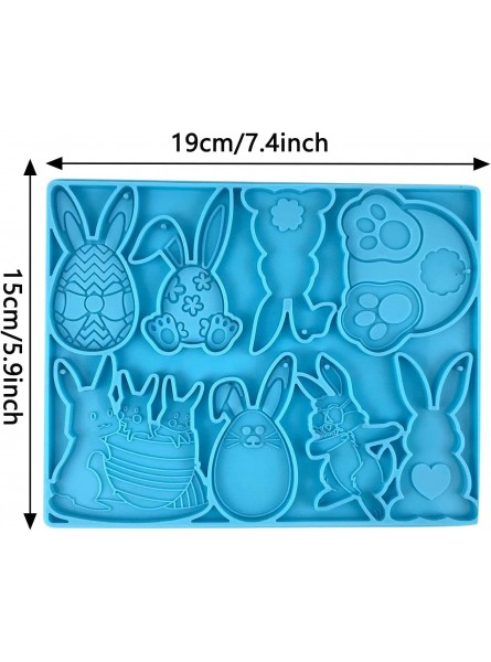 Easter DIY Creative Silicone Rabbit Keychain Pendant Collection Products Epoxy Cake Mould Chocolate Melting Pot Kit A One Size B0B1TV26CM
