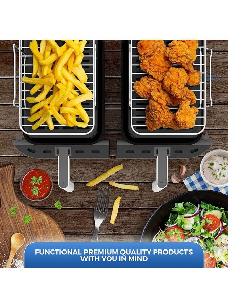 Fryers Rack Accessories Air Air Fryer For Double Fryer Rack Air Basket Stainless Dehydrator Multi-Layer Bakeware Baking Pans Sets Nonstick As shows One Size B0B3DGXQR1