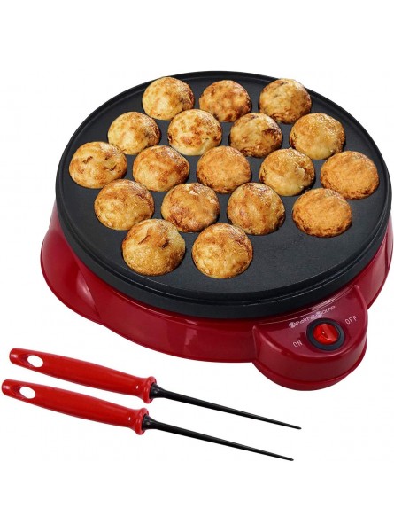 Health and Home Electric Takoyaki Maker With Free Takoyaki Tools Specialty & Novelty Cake Pans for Takoyaki Octopus Ball Cake Pop Ebelskiver Aebleskiver Electric Takoyaki Grill Portable Compact Easy Clean B07TLVS45M