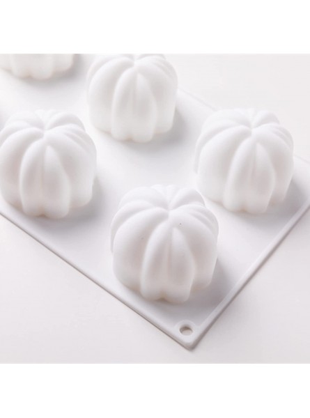 Meideli Cake Molds for Baking Heat-resistant Pumpkin Shape 6-Cavity Cake Chocolate Mold for Baking White B097RLSPWH