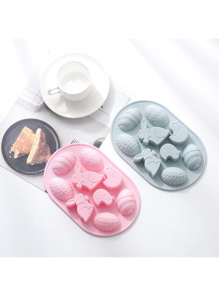 Meideli Silicone Cake Mold Bunny Egg Shape Portable Silicone Pastry Fondant Chocolate Mold Dessert Mould for Baking Blue B097RN1XN4