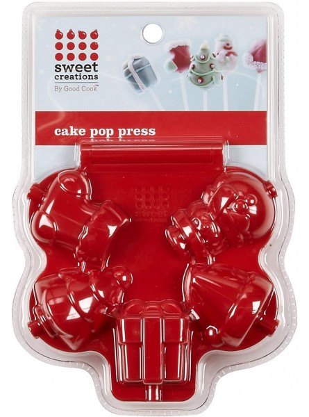 Sweet Creations Christmas Cake Pop Press Mold Red B00D0TB7FA