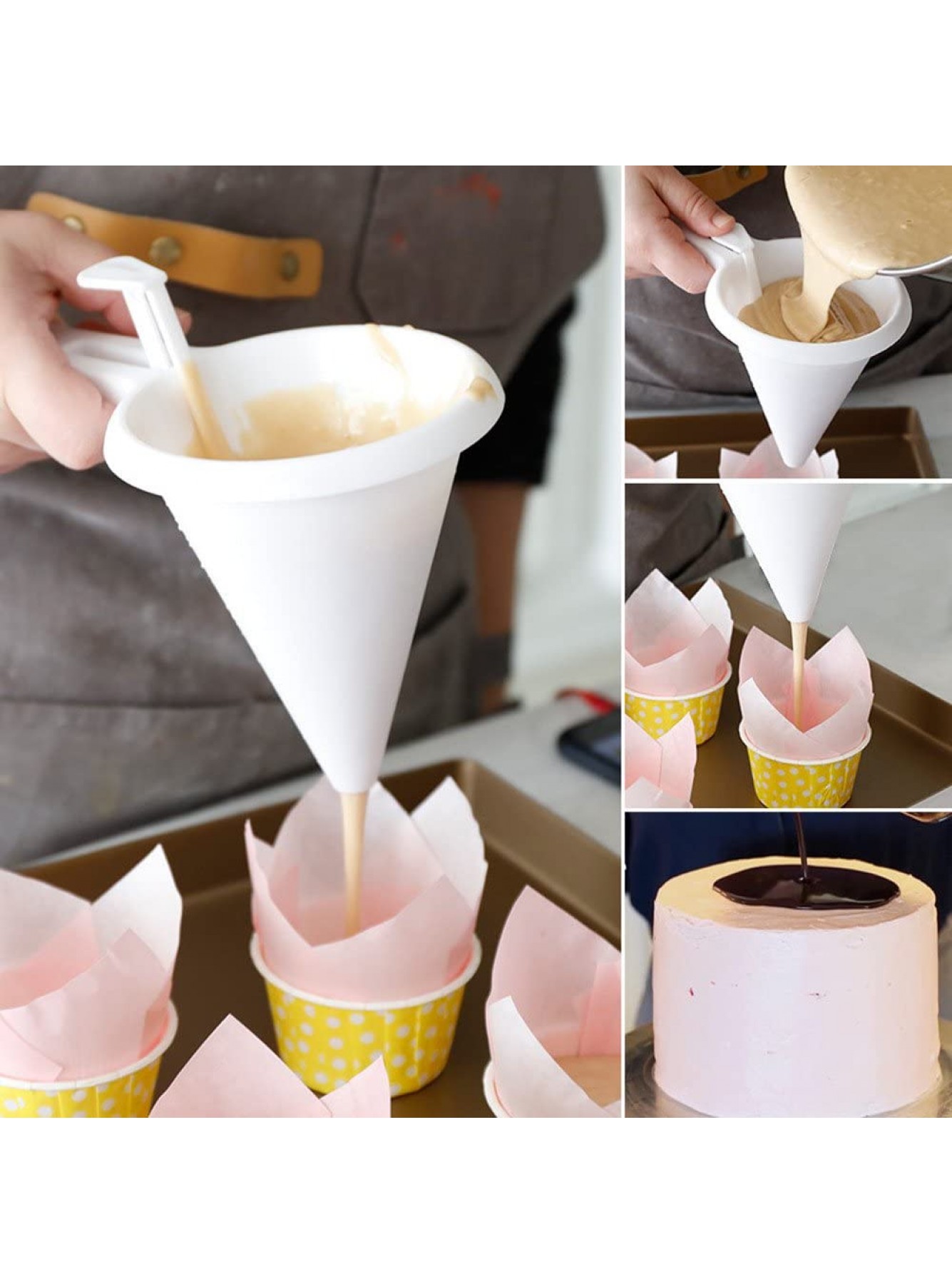 TheRang Adjustable Chocolate Funnel for Baking Cake Decorating Tools Kitchen B07Q3BN3M2