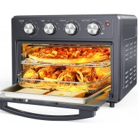 Air Fryer Toaster Oven Combo 25 QT Air Fryer 7-in-1 Convection Toaster Oven with Air Fryer Roast Bake Broil Reheat Large Toaster Oven Air Fryer Combo 5 Accessories Up to 450°F 1700W B09J4C95PZ
