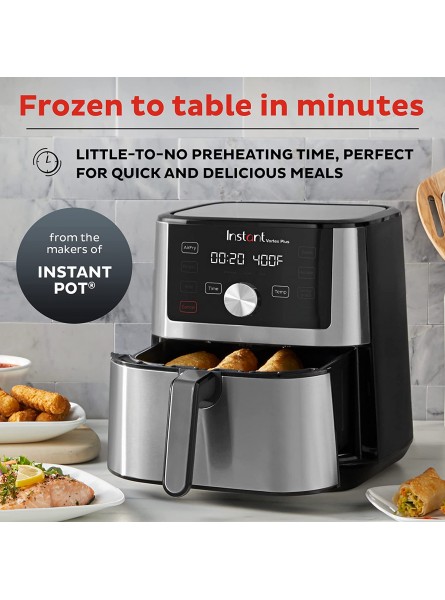 Instant Pot Vortex Plus 6-in-1 4-quart Air Fryer Oven with Customizable Smart Cooking Programs Nonstick and Dishwasher-Safe Basket Includes Free App with over 1900 Recipes Stainless Steel B08R6KMBQT