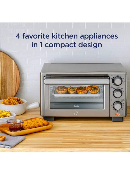 Oster Compact Countertop Oven With Air Fryer Stainless Steel B08KFNK3QH